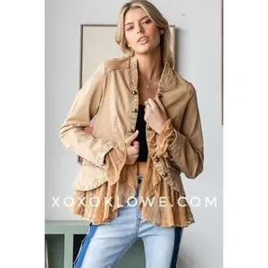 Oli & Hali | Jackets & Coats | Oli Hali Washed Curved Hem Jacket With ...